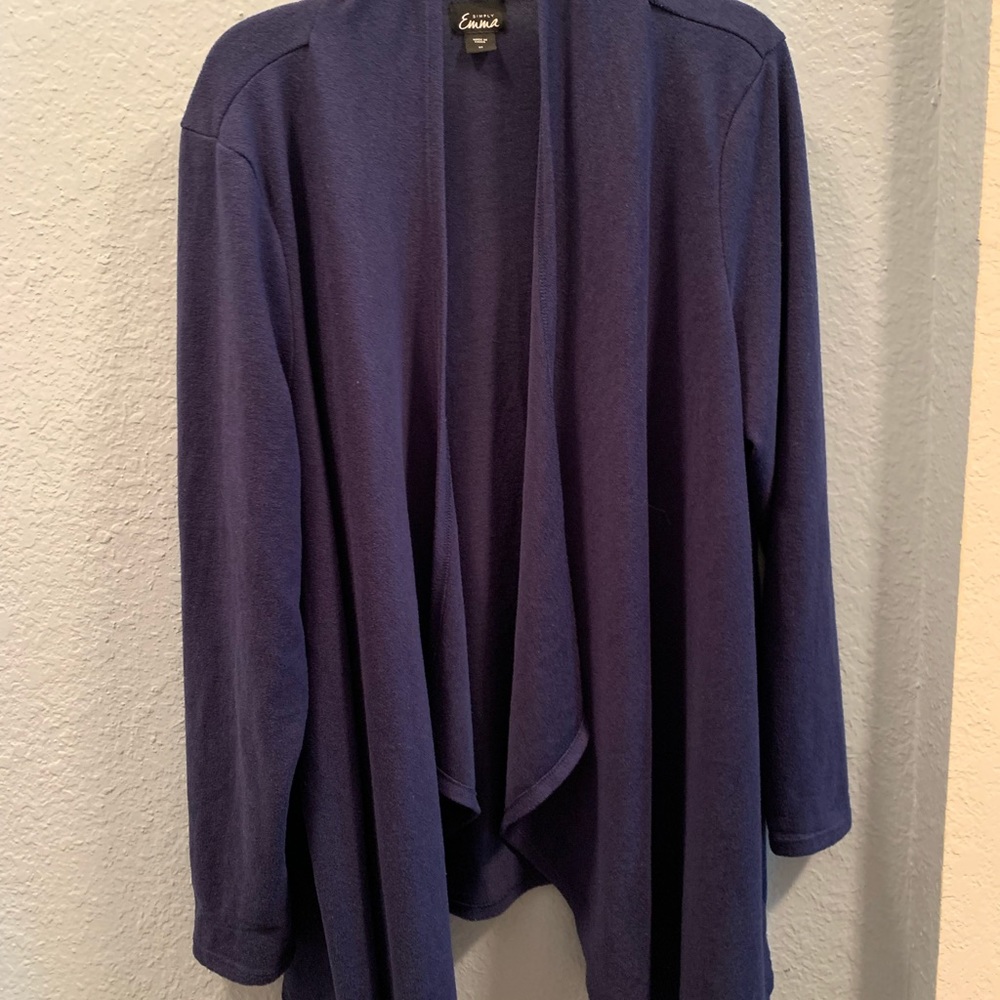 Simply Emma 2x Blue Open front Cardigan